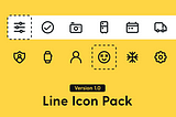 Line Icon Pack: Premium 212 icons Freebie for your next project