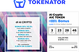 🐳 AI Crypto ICO Tokens AIC with up to 40% Bonus — Only on Tokenator!