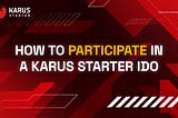 Karus Starter IDO Participation & Registration Guide