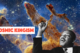 Martin Luther King beside the Pillars of Creation