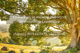 Embark on an exciting journey for sustainability leadership | chapter 3: REFLECTION, take a break