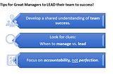 Great managers LEAD their team to success