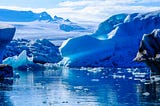 a landscape of ice and snow