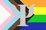 Progress pride flag with psi symbol