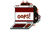 A vector image of a computer displaying the OOPS! interrogation