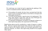 ITOA’s plea for vaccine passports
