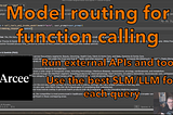 Model routing for function calling with Arcee Conductor
