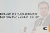 Elon Musk and related companies hold more than $ 5 billion in bitcoin