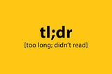 TD;LR and Generative AI