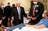 Pence goes maskless at Mayo Clinic