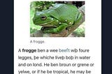 He Groweτ to be a Frogge, if He Be Nat Eton.