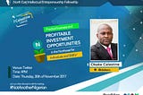 PRACTICAL BUSINESS AND PROFITABLE INVESTMENT OPPORTUNITIES
TWEET CHAT WITH MR CELESTINE OKEKE