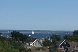 View of Cape Cod bay in Provincetown Massachusettes.