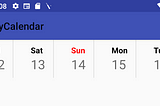 Creating a horizontal scrolling calendar using Android SDK