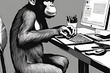 Monkey doing data analysis online from home