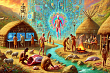 What is the meaning of this dream? with futuristic-tech + Indigenous activity?
