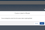 Custom Label with Modal Box in Lighting Web Component