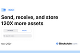 Send, receive, and store 120X more assets