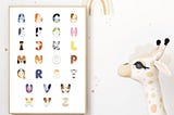 Printable Alphabet Poster Bluey Inspired for Kids Room | Nursery | Wall Art | Bingo | Digital Download