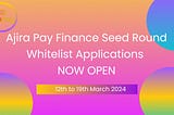 Applications for $AJP Seed Round whitelist spots now open with a 20% bonus for whitelisted…