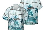 Douglas B-23 Dragon Pocket Summer Aloha Hawaiian Shirt For Men Women