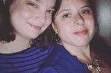 My friend Erica and I in happier times, posing for a selfie