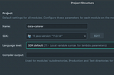 The number of places you can find the Java version in Intellij