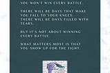 YOU ARE A WARRIOR