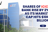 Shares Of ICICI Bank Rise By 2% As Its Market Cap Hits $100 Billion