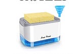 Dish Soap Dispenser for Kitchen Sink with Sponge Holder