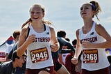 Two happy runners