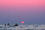 The tranquility of the Indian Ocean .