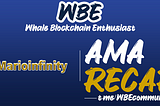 AMA RECAP — Whale Blockchain Enthusiast with Marioinfinity