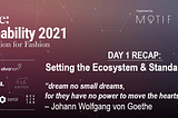 ReWire Sustainability 2021: Day 1 Recap!