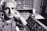 Pictured: Bob Moog with the Minimoog and modular Moog synthesizers. Image: History Center in Tompkins County