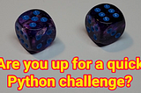 Python Shorts — Product of Two Dice