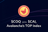 $COQ JOINS $CAI, AVALANCHE’S TOP INDEX