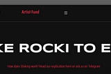 Introducing the world’s first ‘Staking for Artists’ feature, exclusively on ROCKI.