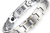 SILVER PLATED STAINLESS STEEL HEALTH MAGNETIC BRACELET