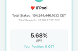 IFPool v2 upgrade plan, bring liquidity for staked CET