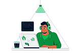 Developer working on code