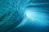 A perfect wave from underwater at The Wave