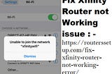 Fix Xfinity Router not Working issue