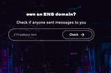 ENS messaging — the web3 way