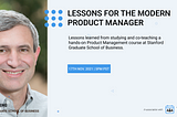 Lessons for the Modern Product Managers
