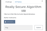 Really Secure Algorithm — DawgCTF 2021