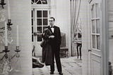 Balenciaga’s founder in his atelier in 1954