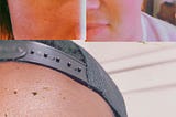 Photo collage of a close-up of three people’s eyes.