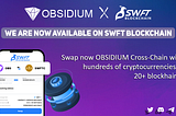 We are now available on SWFT Blockchain