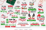 Christmas Wine SVG Bundle, Christmas sign SVG, Wine Glass SVG File, Christmas drink svg, png, Funny Christmas Wine Glass Label svg